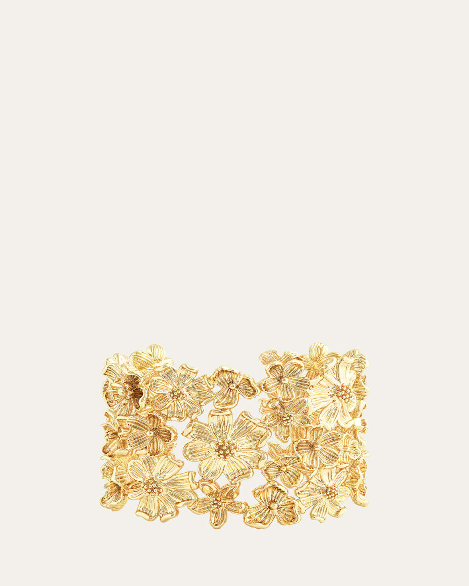 Wildflowers Wide Cuff Bracelet